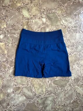 High-Rise Blue Women's Bike Shorts